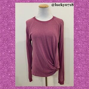Monrow Purple Faded Side Knot Sweatshirt Sz S